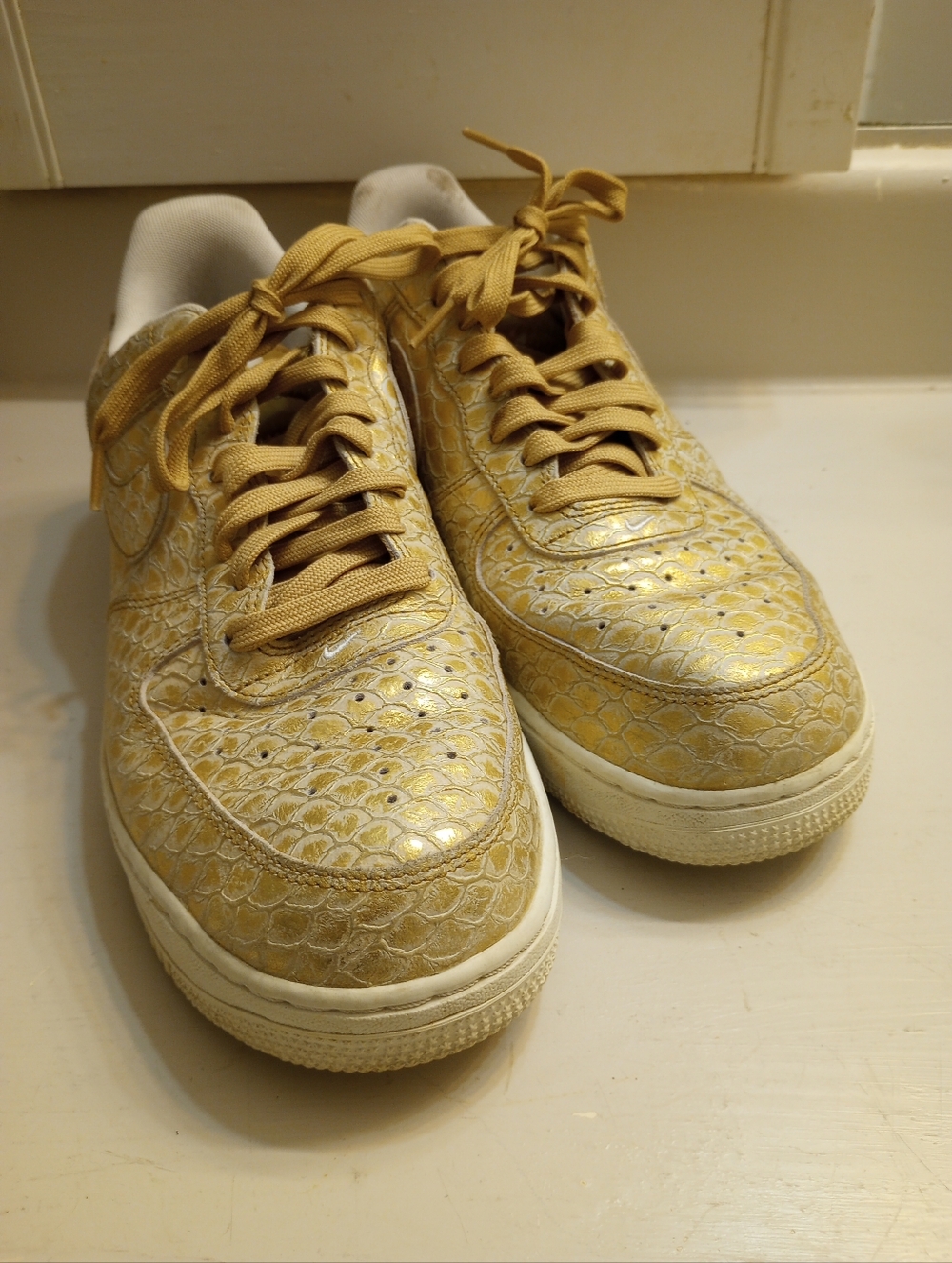 Nike Air Force 1 Low 07 Golden Scales Men's Sneakers - Picture 3 of 13